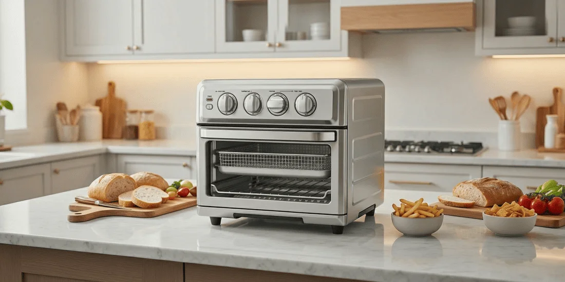0.6 cubic feet stainless steel countertop oven with 1800W power and analog timer
