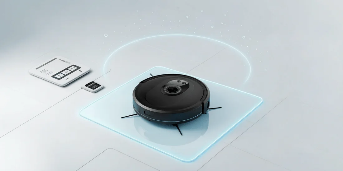 Robot vacuum with 5000Pa suction, gyroscope navigation, app and voice control, anti-collision sensors